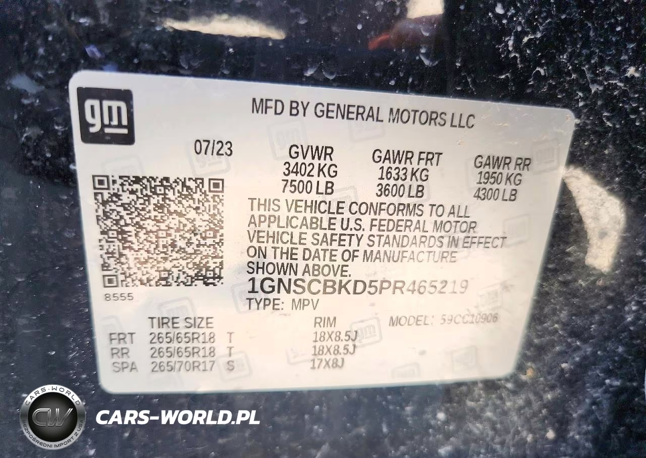 2023 Chevrolet Suburban C1500 Ls VIN:1GNSCBKD5PR465219 - 14