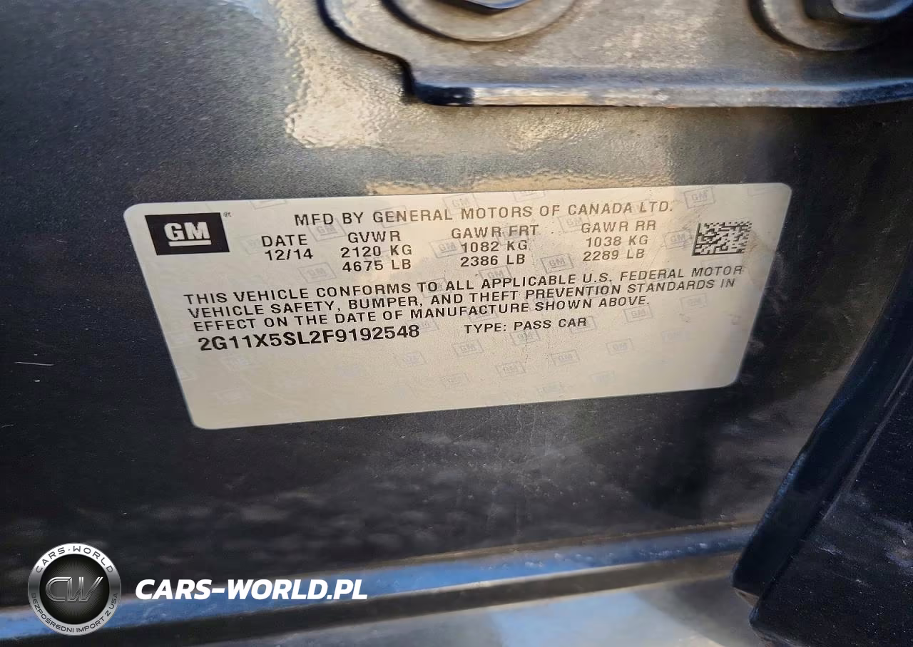 2015 Chevrolet Impala Ls VIN:2G11X5SL2F9192548 - 12