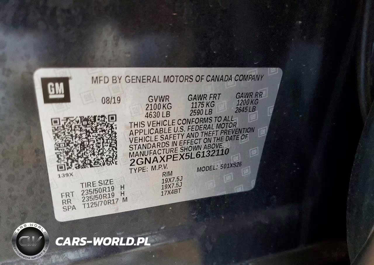 2020 Chevrolet Equinox VIN:2GNAXPEX5L6132110 - 13