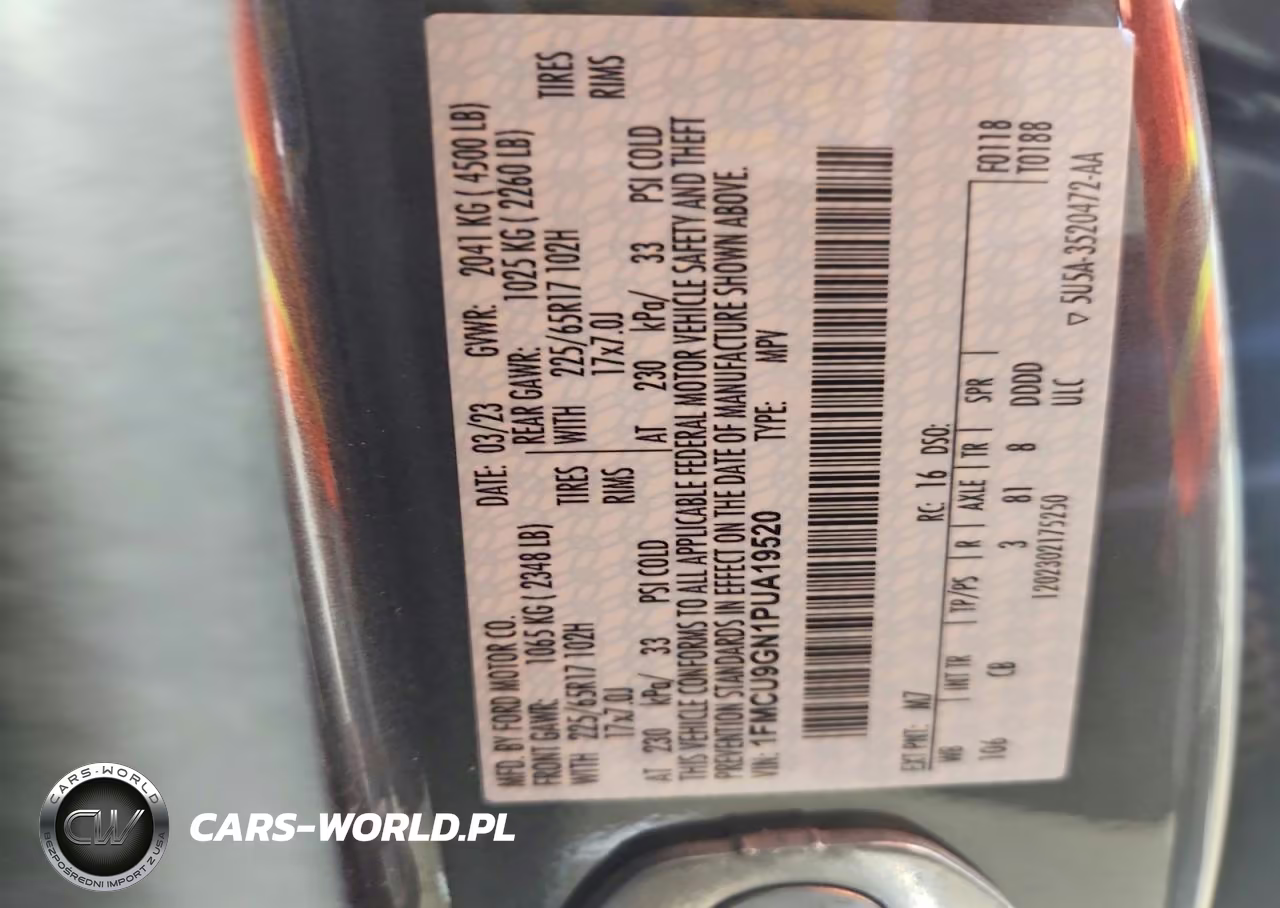 2023 Ford Escape Active VIN:1FMCU9GN1PUA19520 - 13