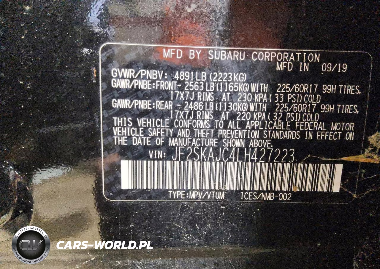 2020 Subaru Forester Premium VIN:JF2SKAJC4LH427223 - 12