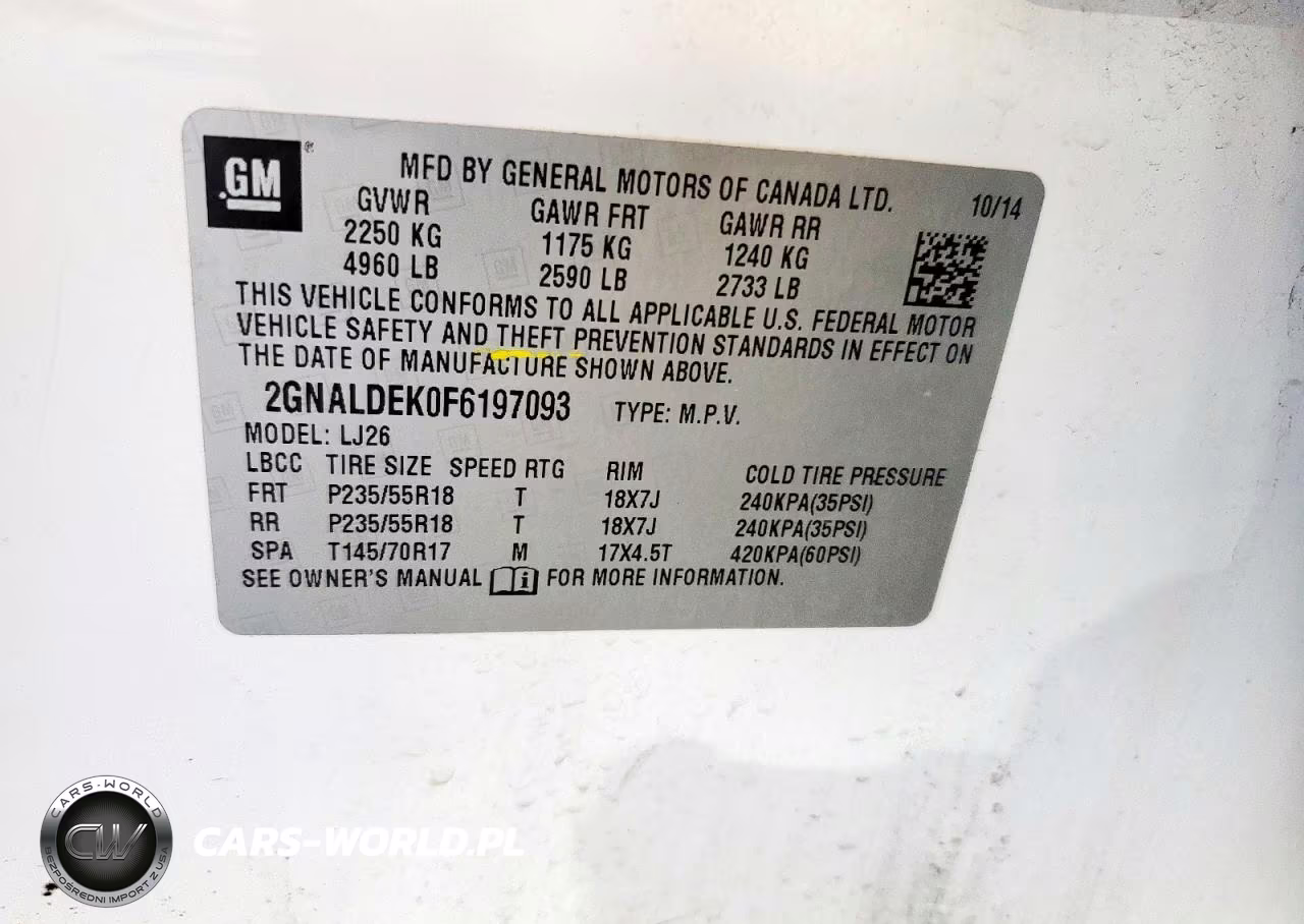 2015 Chevrolet Equinox Ltz VIN:2GNALDEK0F6197093 - 13
