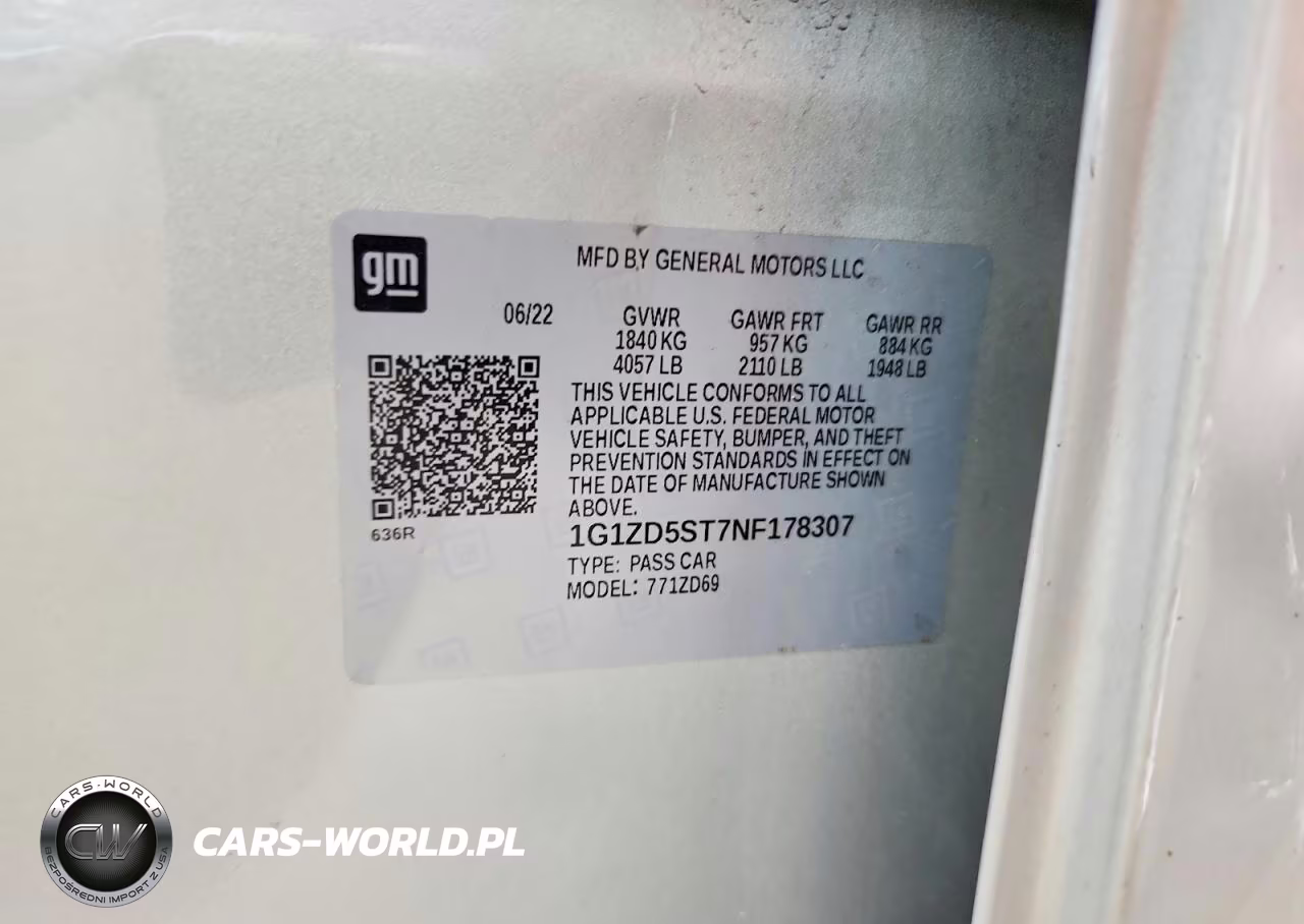 2022 Chevrolet Malibu Lt VIN:1G1ZD5ST7NF178307 - 12