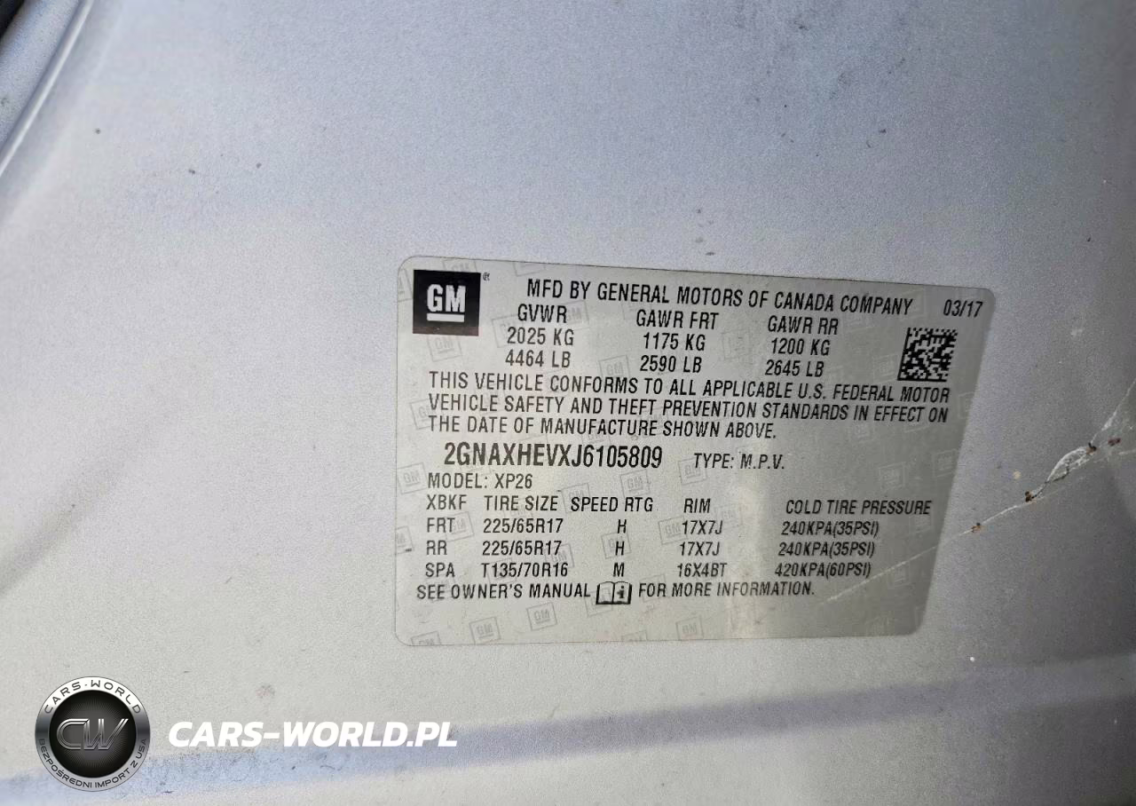 2018 Chevrolet Equinox Ls VIN:2GNAXHEVXJ6105809 - 13