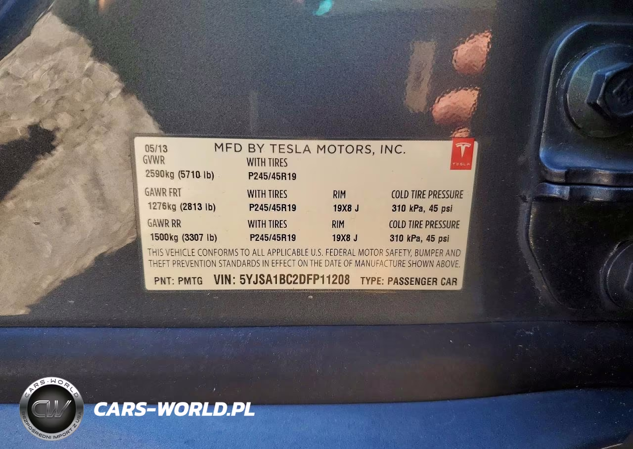 2013 Tesla Model S VIN:5YJSA1BC2DFP11208 - 12