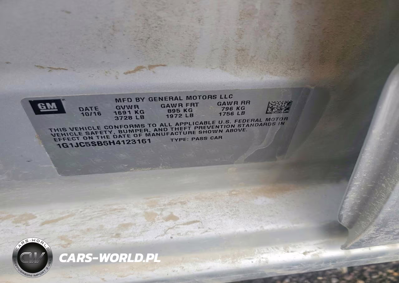 2017 Chevrolet Sonic Lt VIN:1G1JC5SB6H4123161 - 12