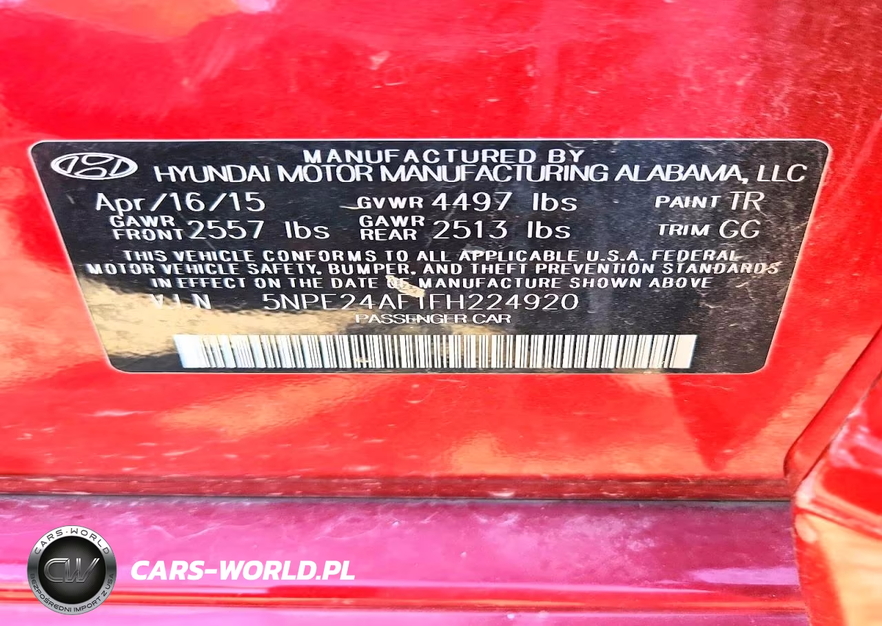 2015 Hyundai Sonata Se VIN:5NPE24AF1FH224920 - 12