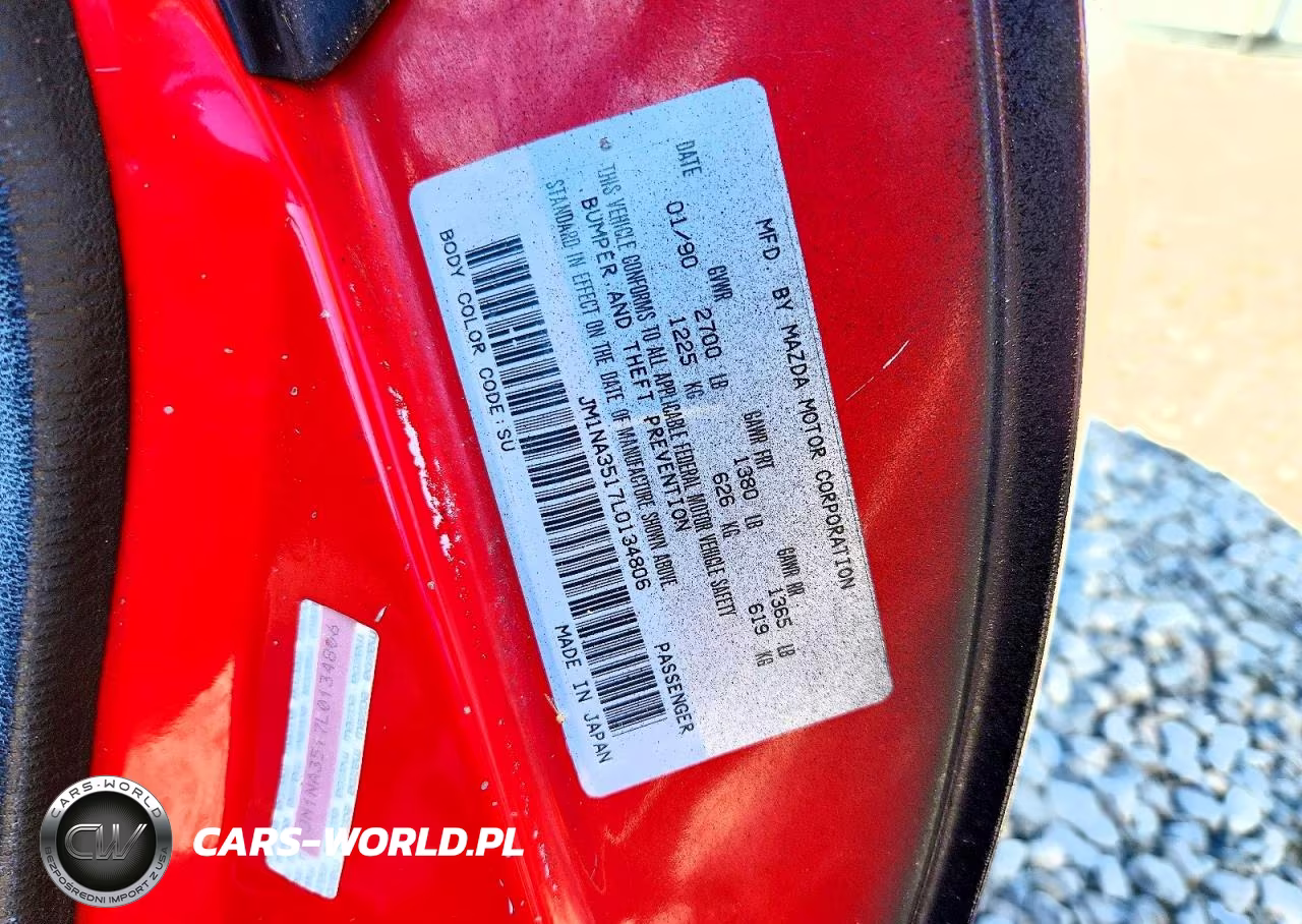 1990 Mazda Mx-5 Miata VIN:JM1NA3517L0134806 - 12