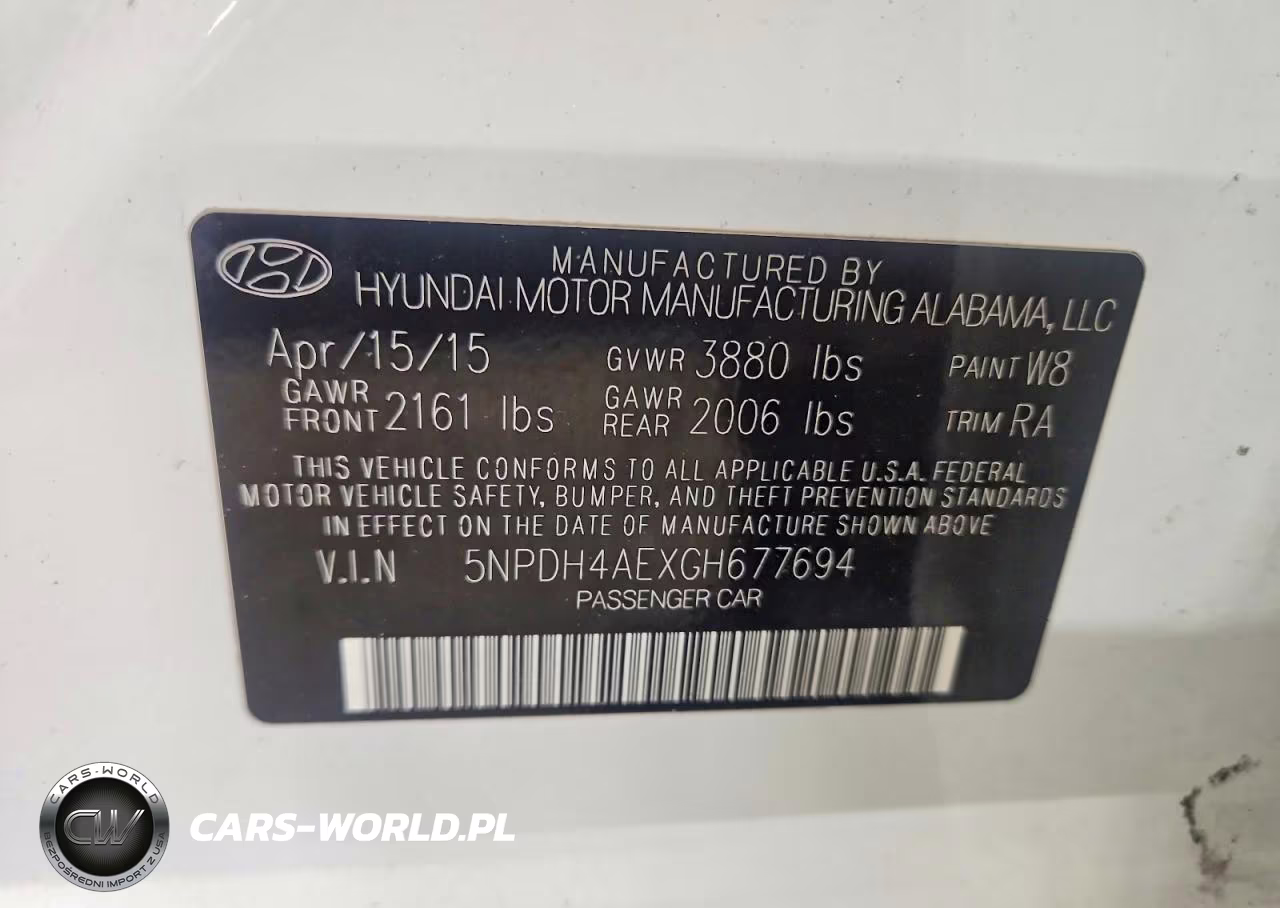 2016 Hyundai Elantra Se VIN:5NPDH4AEXGH677694 - 12