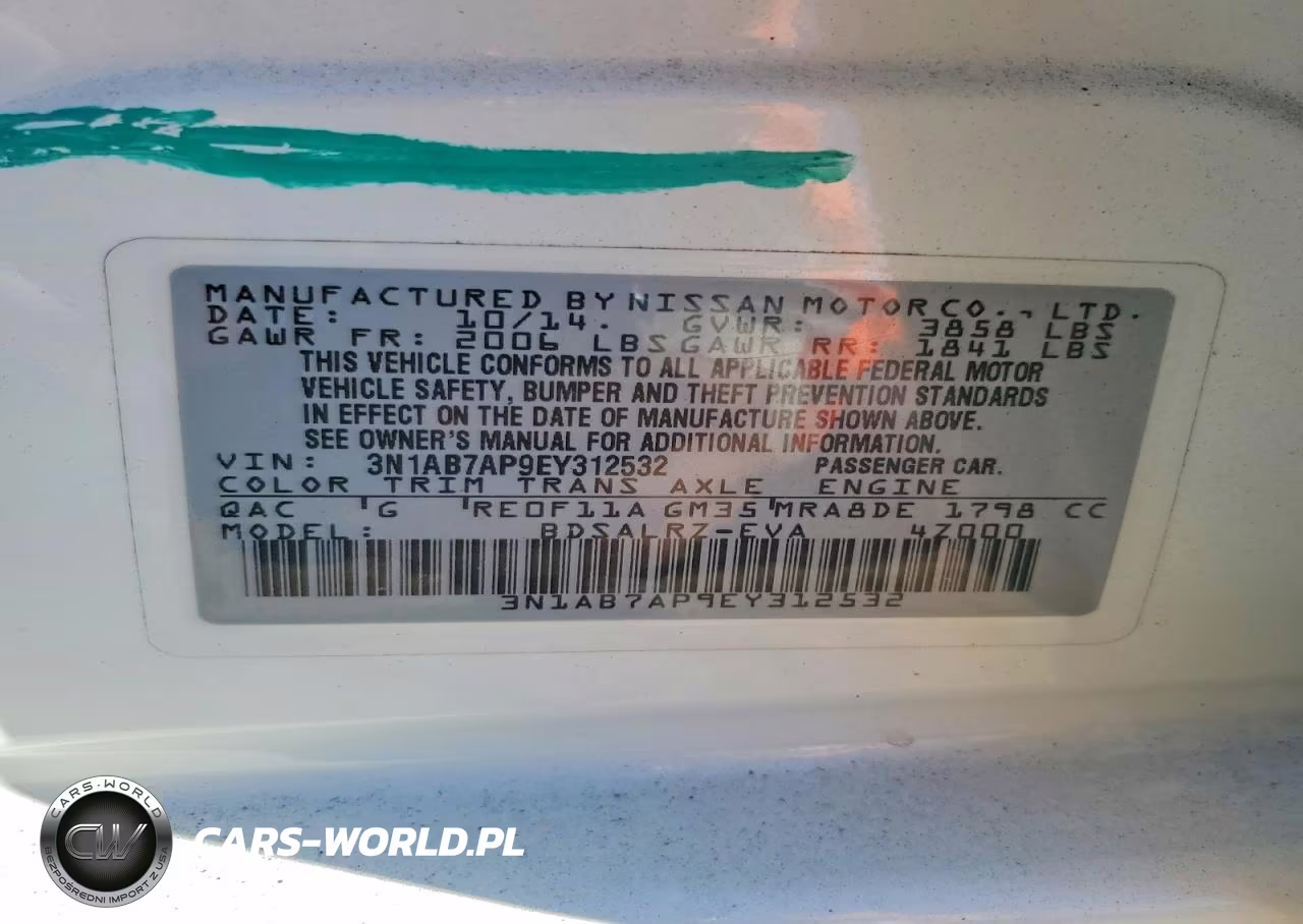 2014 Nissan Sentra Sr VIN:3N1AB7AP9EY312532 - 12