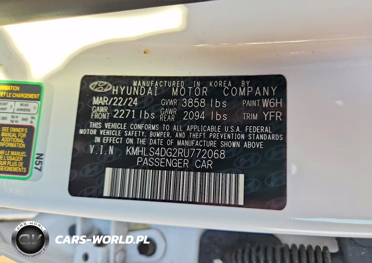 2024 Hyundai Elantra Sel VIN:KMHLS4DG2RU772068 - 12