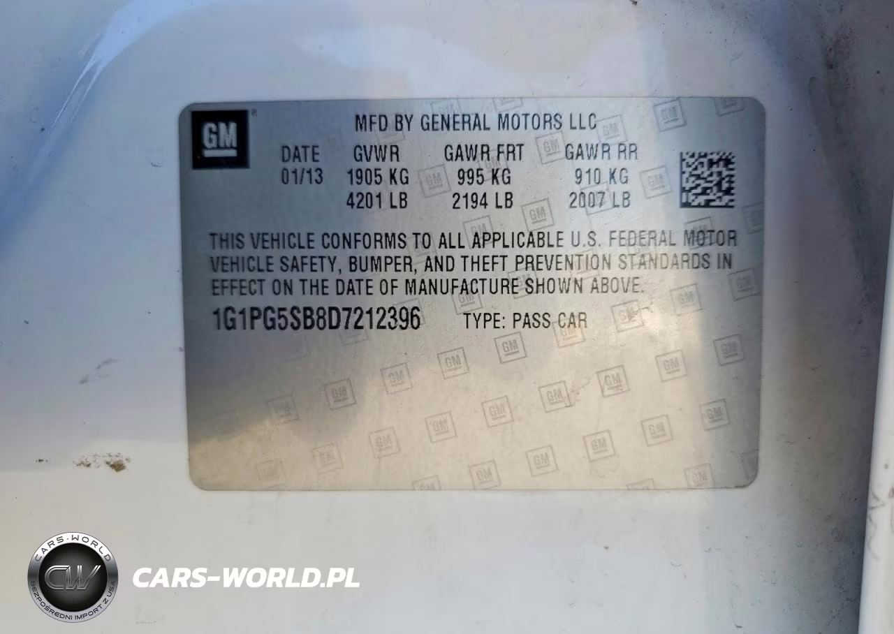 2013 Chevrolet Cruze Ltz VIN:1G1PG5SB8D7212396 - 12