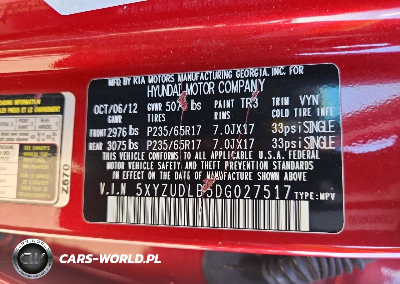 2013 Hyundai Santa Fe Sport 2.4L VIN:5XYZUDLB5DG027517 - 13