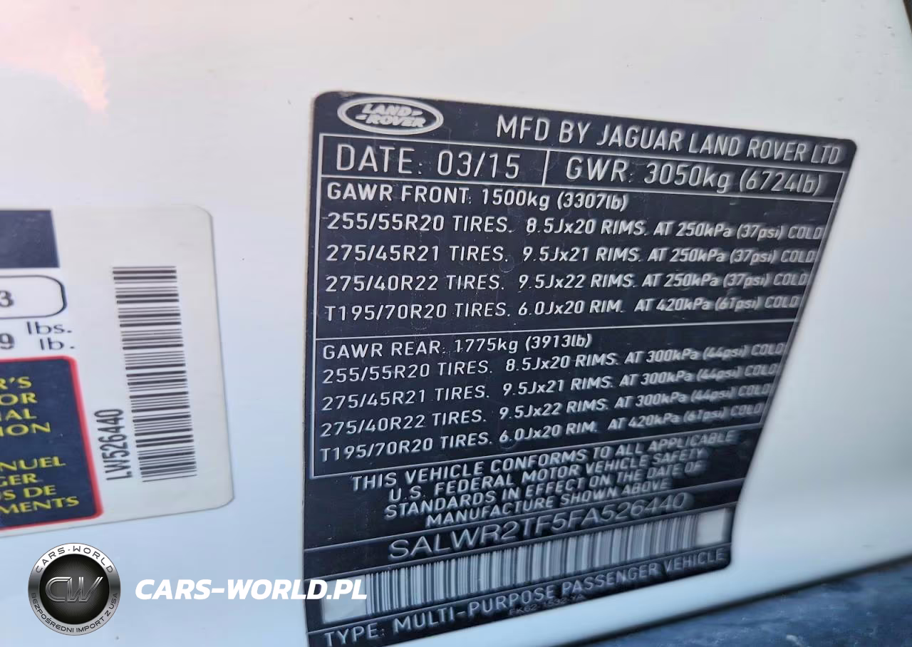 2015 Land Rover Range Rover Sport Sc VIN:SALWR2TF5FA526440 - 13