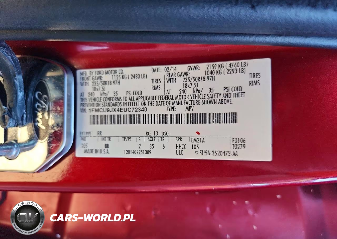 2014 Ford Escape Titanium VIN:1FMCU9JX4EUC72340 - 13