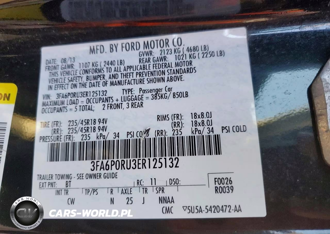 2014 Ford Fusion Titanium Hev VIN:3FA6P0RU3ER125132 - 12