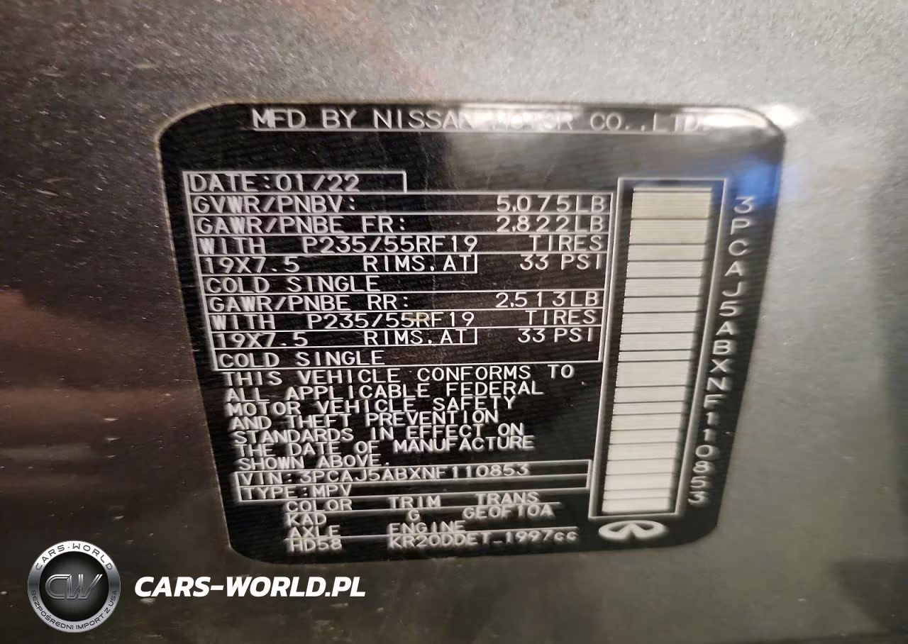 2022 Infiniti Qx50 Pure VIN:3PCAJ5ABXNF110853 - 13