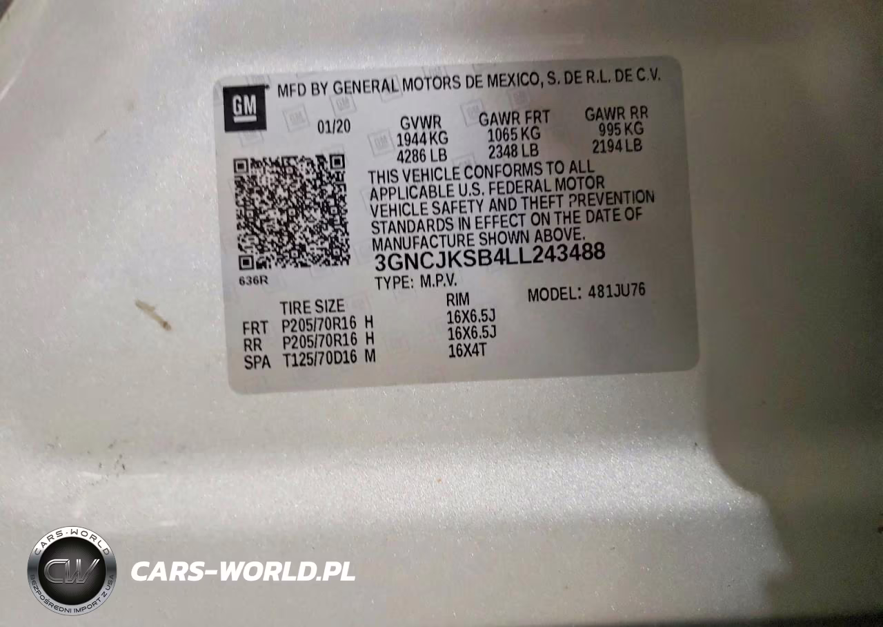 2020 Chevrolet Trax Ls VIN:3GNCJKSB4LL243488 - 13