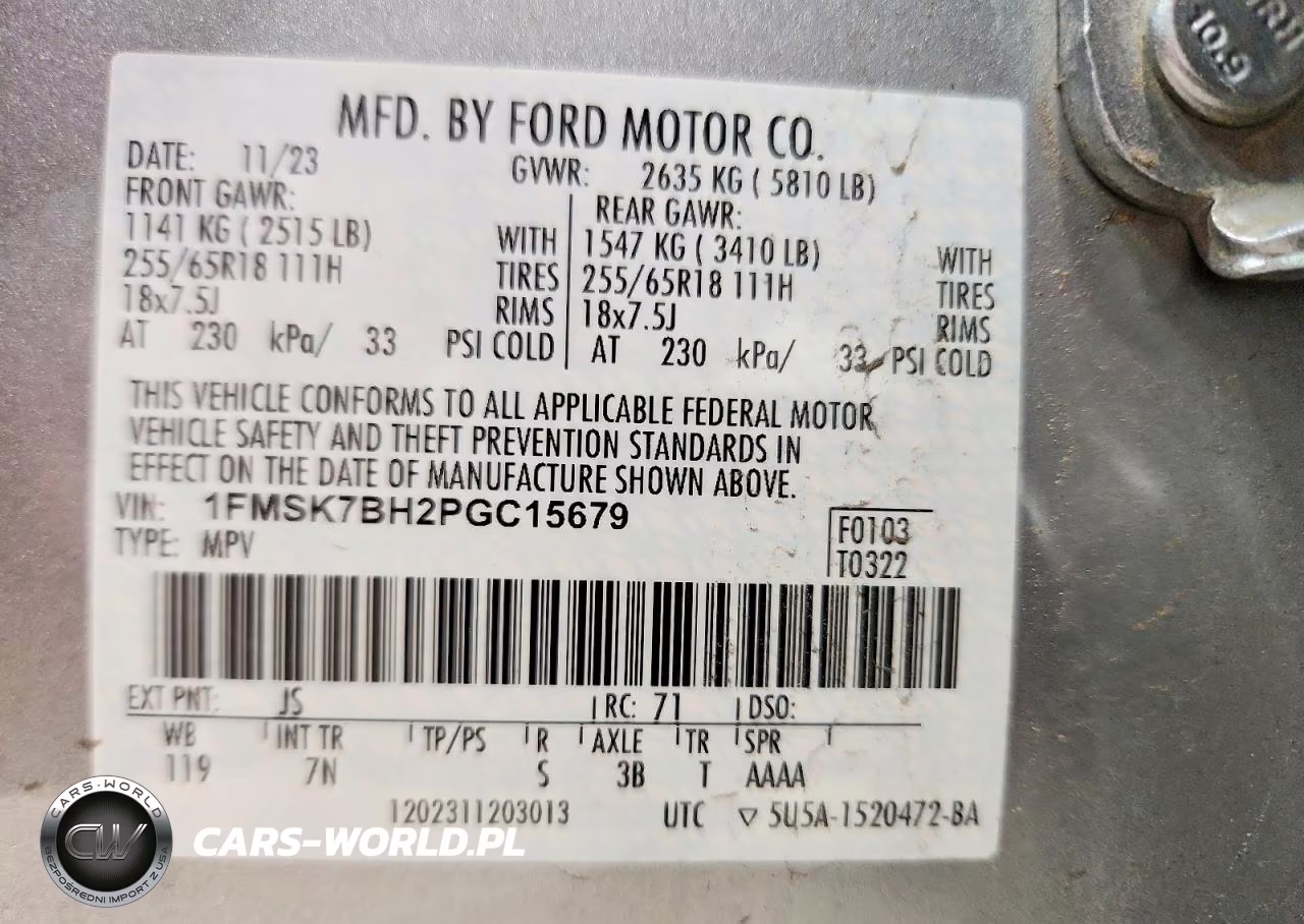 2023 Ford Explorer VIN:1FMSK7BH2PGC15679 - 13