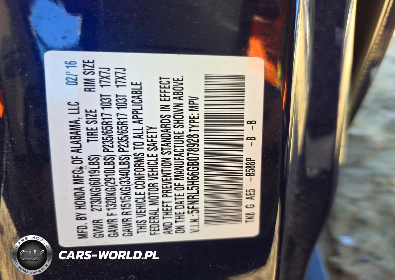 2016 Honda Odyssey Exl VIN:5FNRL5H66GB078928 - 13