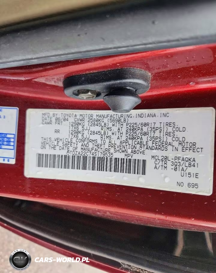 2004 Toyota Sienna Xle Limited 7 Passenger VIN:5TDZA22C74S179535 - 13