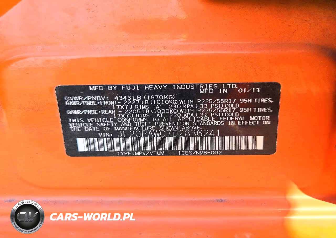 2013 Subaru Xv Crosstrek 2.0 Premium VIN:JF2GPAWC7D2836241 - 12