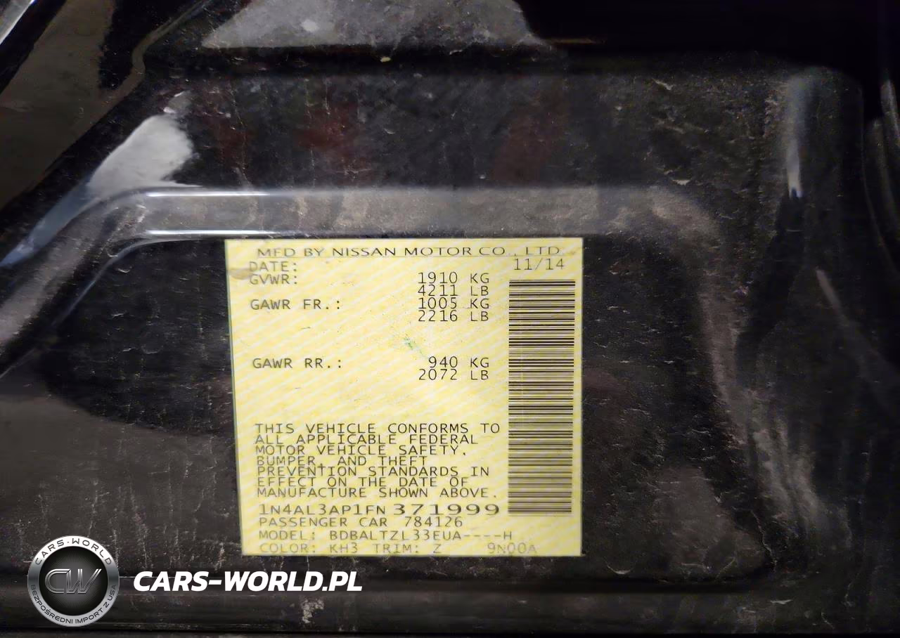2015 Nissan Altima 2.5 Sl VIN:1N4AL3AP1FN371999 - 12