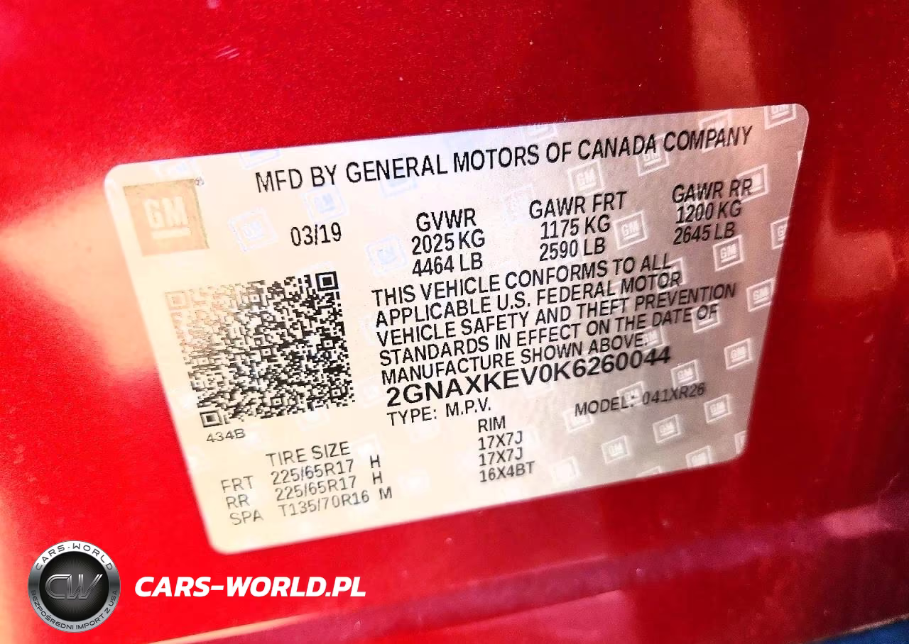 2019 Chevrolet Equinox Lt VIN:2GNAXKEV0K6260044 - 13