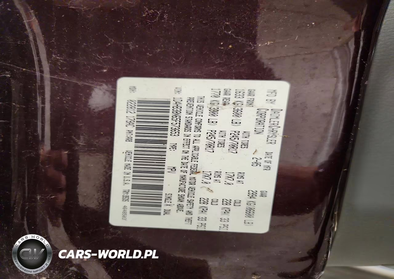 2005 Dodge Durango St VIN:1D4HB38N65F573653 - 13