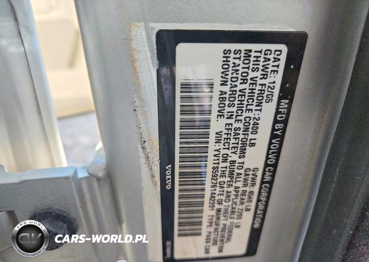 2006 Volvo S80 2.5T VIN:YV1TS592761442201 - 12