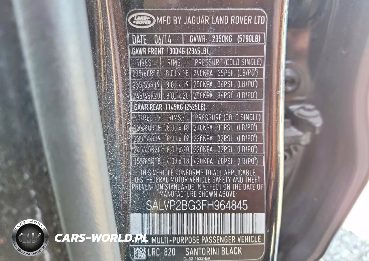 2015 Land Rover Range Rover Evoque Pure Plus VIN:SALVP2BG3FH964845 - 13