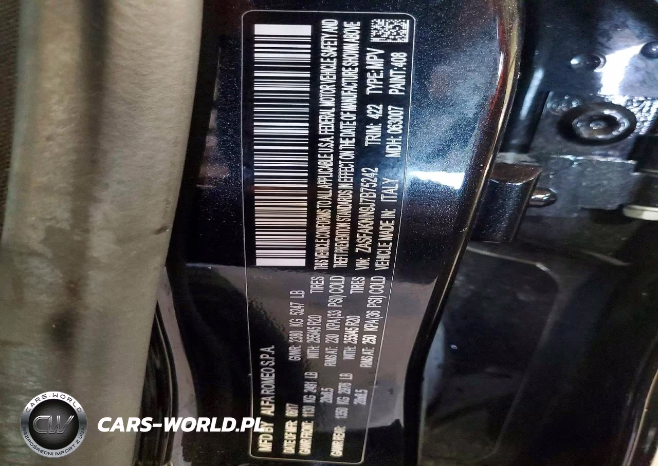 2018 Alfa Romeo Stelvio Ti Sport VIN:ZASFAKNN9J7B75242 - 12