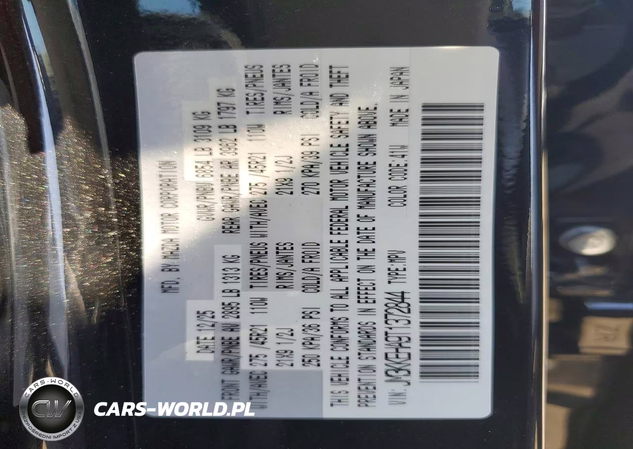 2026 Mazda Cx-90 Premium Plus VIN:JM3KKEHA9T1372844 - 13