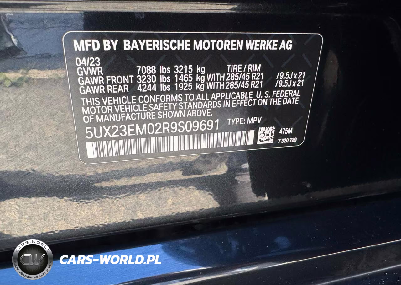 2024 BMW X7 xDrive40I VIN:5UX23EM02R9S09691 - 14