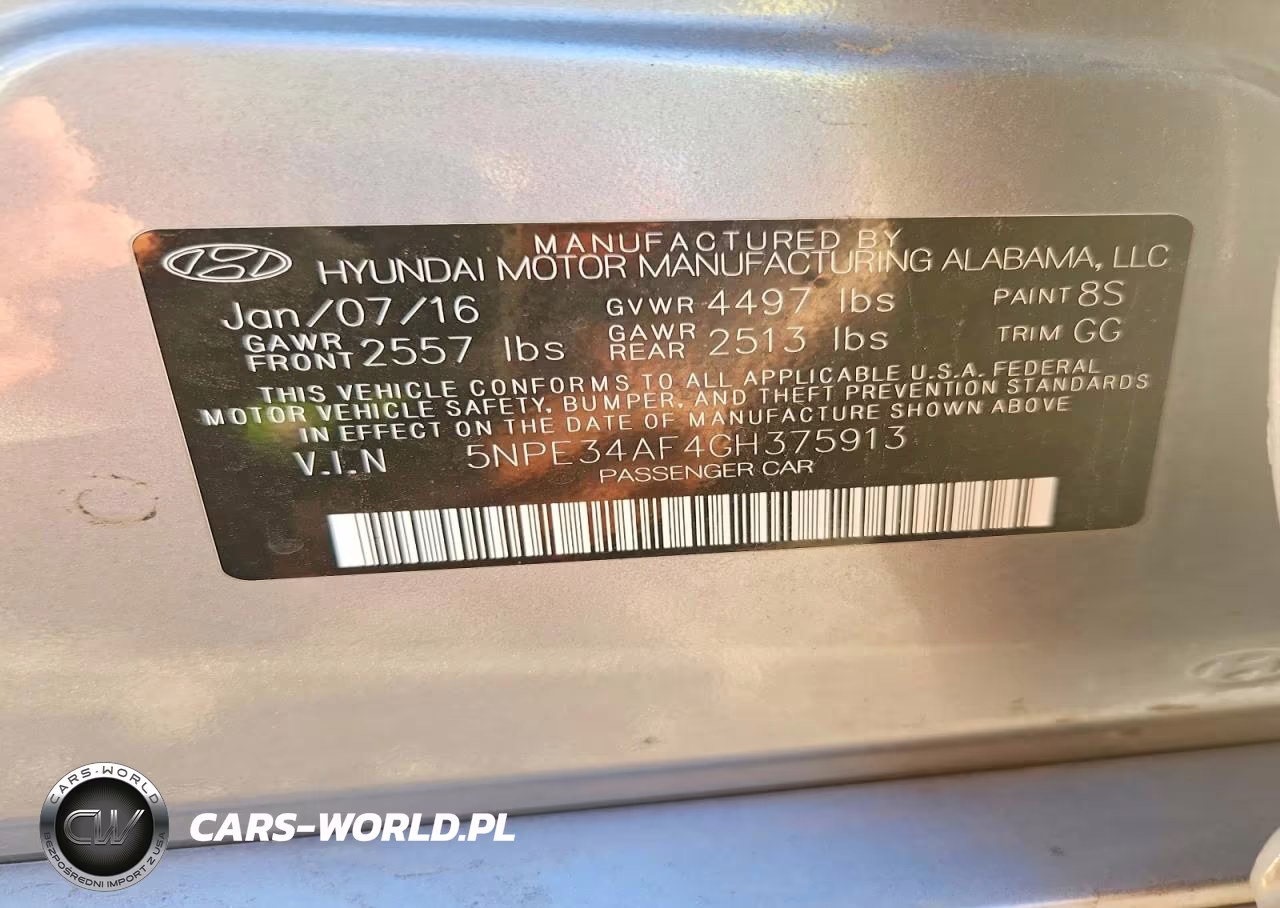 2016 Hyundai Sonata Sport VIN:5NPE34AF4GH375913 - 12
