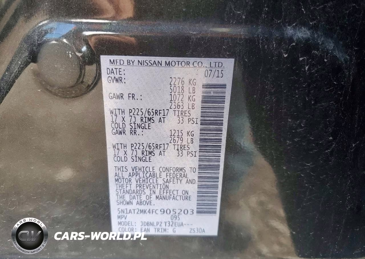 2015 Nissan Rogue S VIN:5N1AT2MK4FC905203 - 13