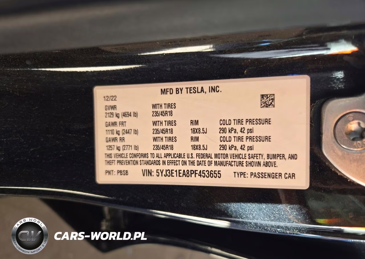 2023 Tesla Model 3 VIN:5YJ3E1EA8PF453655 - 12