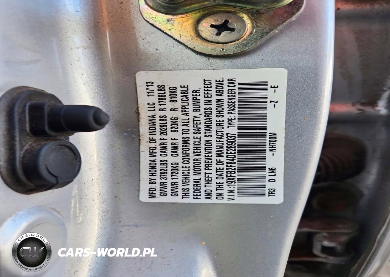 2013 Honda Civic Ex VIN:19XFB2F84DE289037 - 12