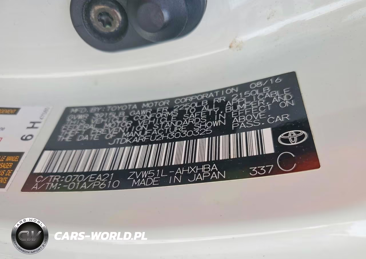2017 Toyota Prius Four Touring VIN:JTDKARFU2H3030325 - 12