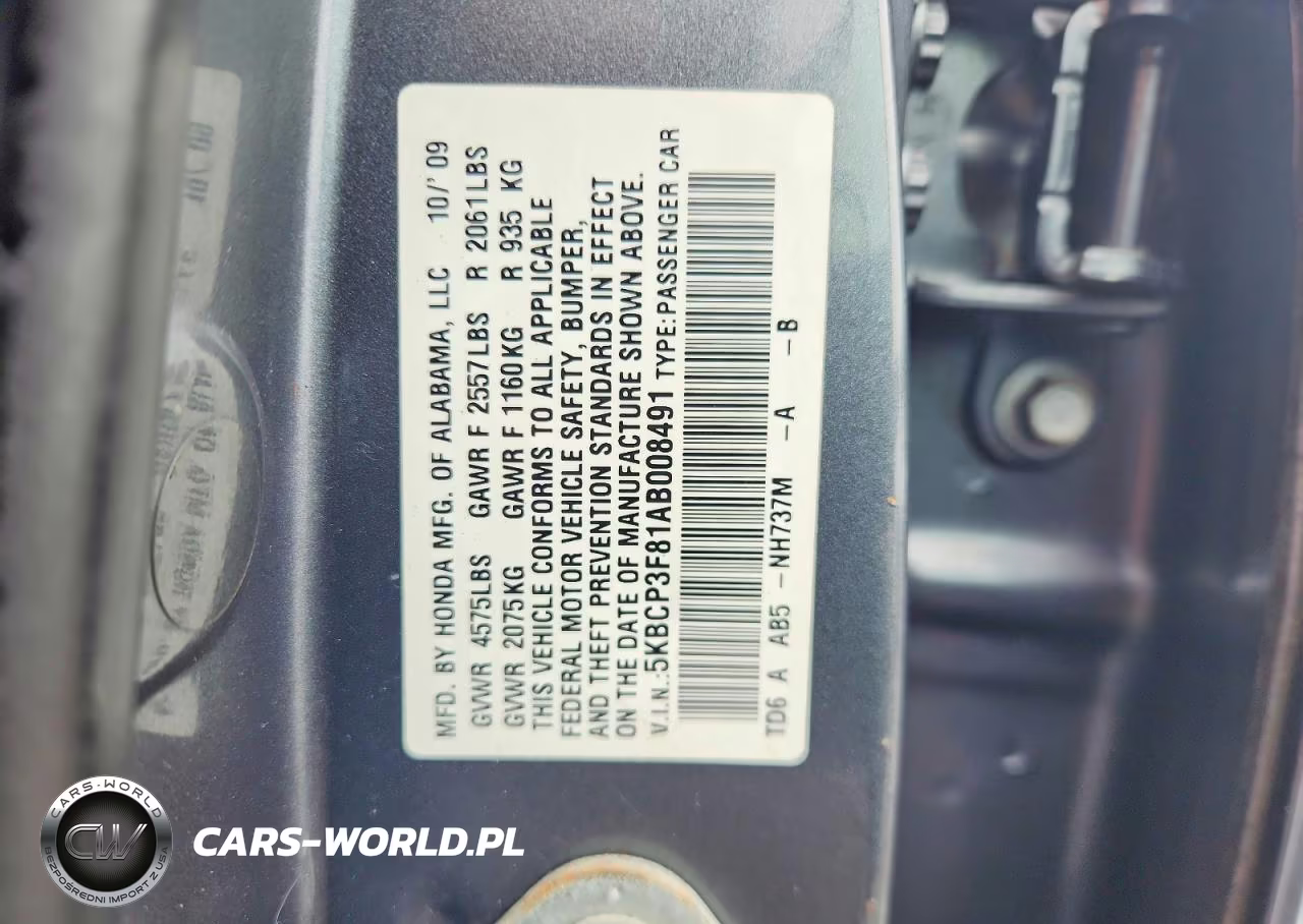 2010 Honda Accord 3.5 Ex-L VIN:5KBCP3F81AB008491 - 12