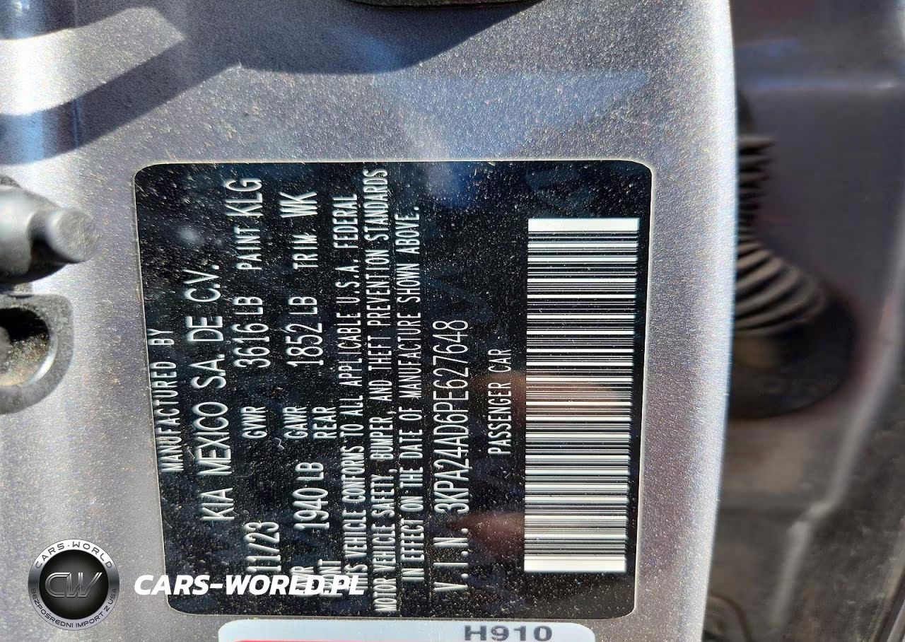 2023 Kia Rio S VIN:3KPA24AD6PE627648 - 12