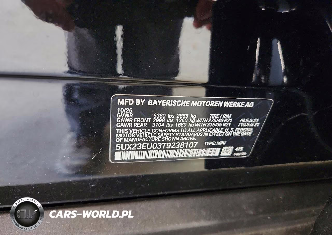 2026 BMW X5 xDrive40I VIN:5UX23EU03T9238107 - 13
