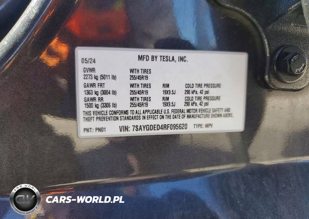 2024 Tesla Model Y VIN:7SAYGDED4RF095620 - 12