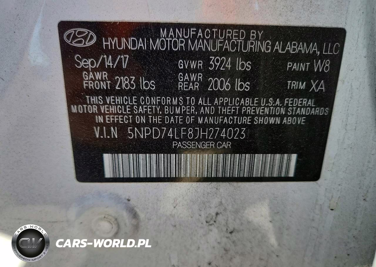 2018 Hyundai Elantra Se VIN:5NPD74LF8JH274023 - 12