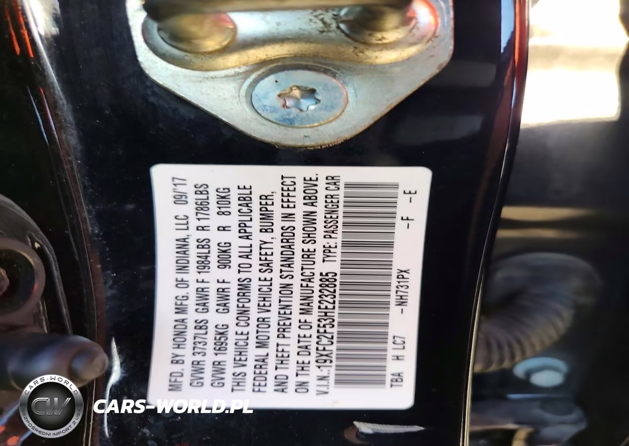 2017 Honda Civic Lx VIN:19XFC2F53HE232885 - 13