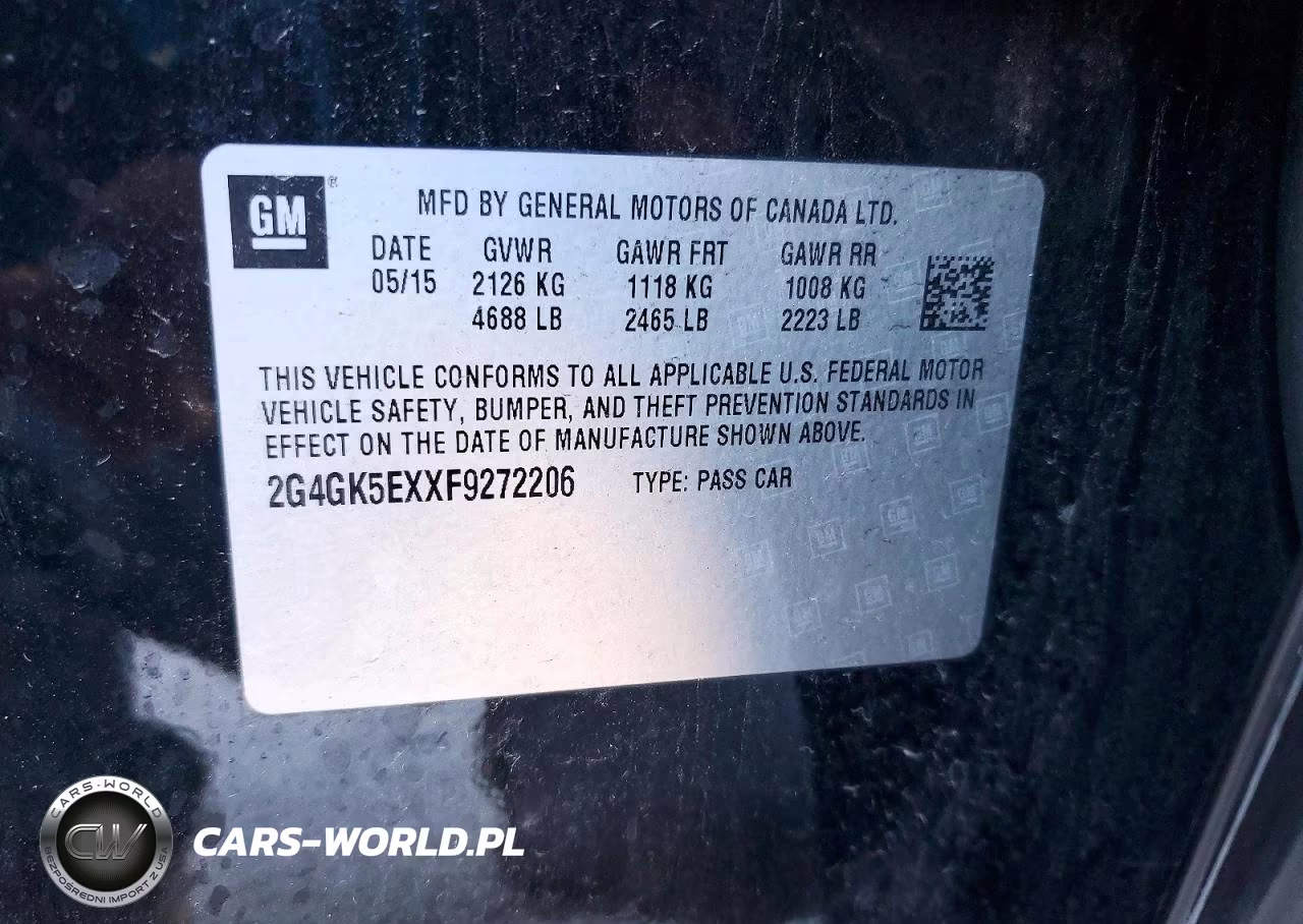 2015 Buick Regal VIN:2G4GK5EXXF9272206 - 12