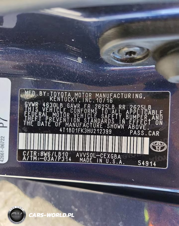 2017 Toyota Camry Hybrid Xle VIN:4T1BD1FK3HU212399 - 12