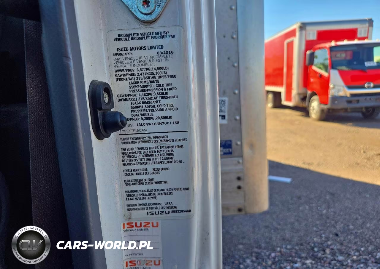2017 Isuzu Npr Hd Box Truck VIN:JALC4W164H7001158 - 13