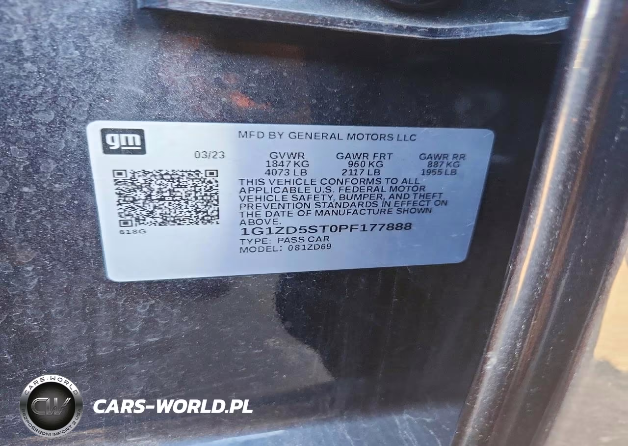 2023 Chevrolet Malibu Lt VIN:1G1ZD5ST0PF177888 - 12