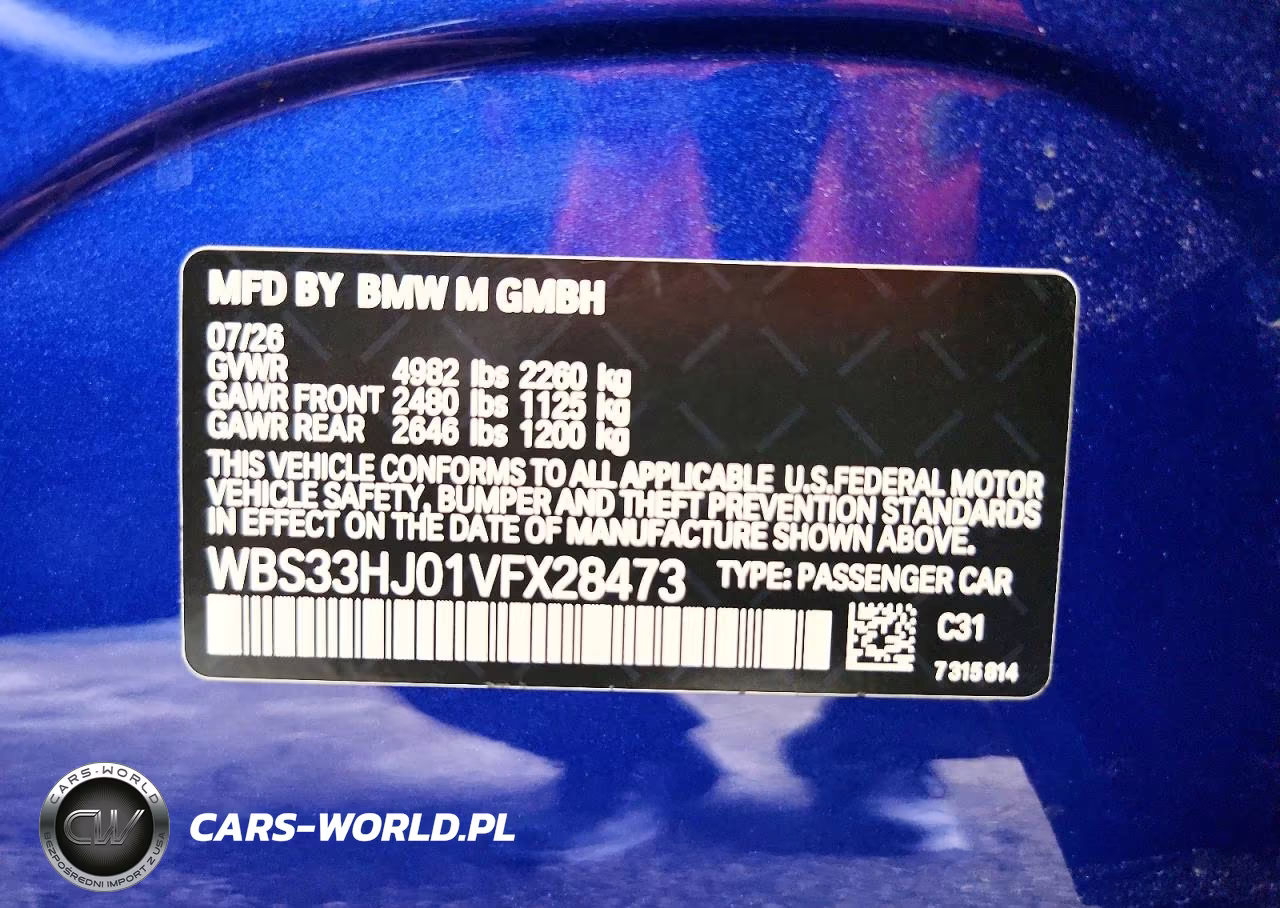 2027 BMW M3 Competition VIN:WBS33HJ01VFX28473 - 12